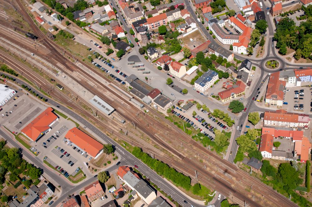 Luftbild Bahnhofsumfeld Angermünde, Ralf Roletschek